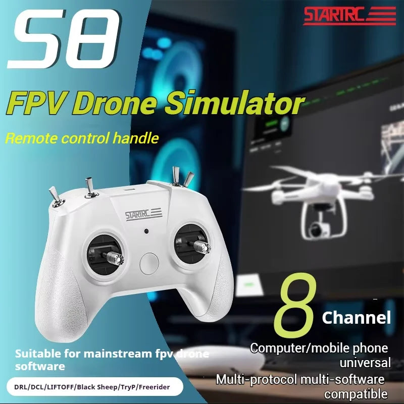 S8 Flight Simulator for DRL/DCL/LIFTOFF/UNCRASHED/ TryPFPV/Freerider Games Drone Training Simulator Remote Control Handheld