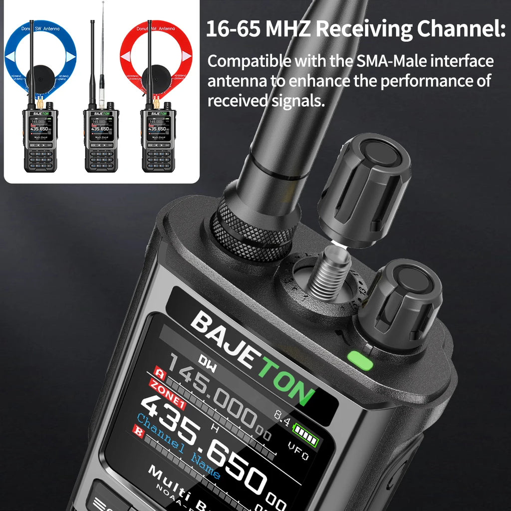 BAJETON BJ-8300 Ham Radio SW AM SSB CB Amateur Wireless Bluetooth Phone Programming Walkie Talkie NOAA Handheld Two Way Radio