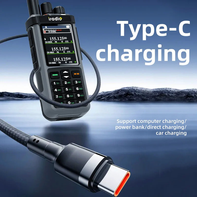 Iradio UV-98 PLUS talkie-walkie répéteur de bande transversale 2.4 "grand écran USB LSB CW CB SSB HF Radio amateur UV-88 RT-860