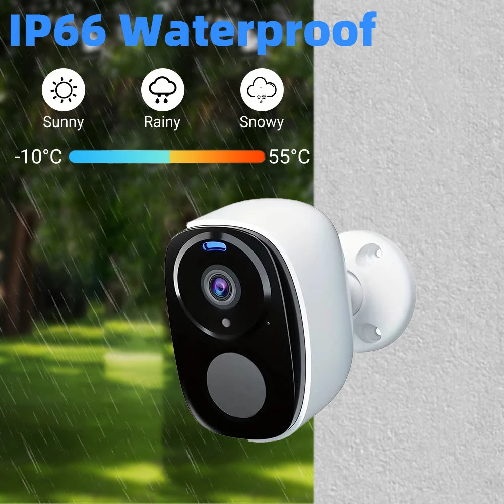 2K 4G Solar Security Camera WiFi Outdoor PIR Motion Detection Color Night Vision Waterproof Battery Powered 2-Way Audio Home