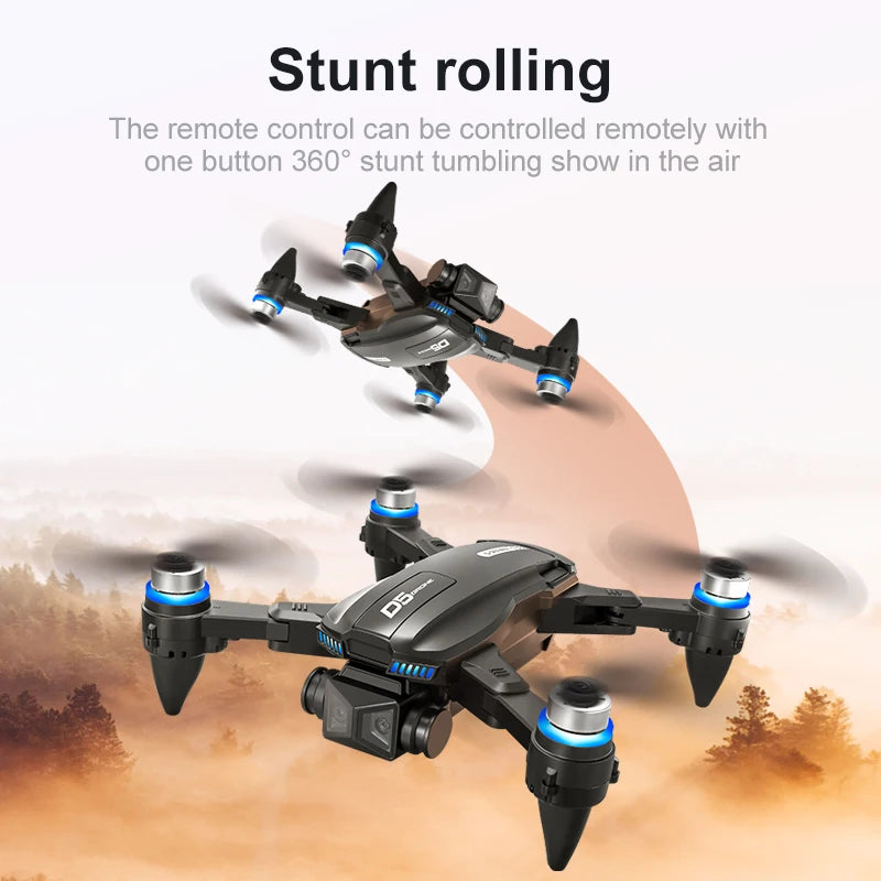2026 New D5 Drone 4K Professional HD Dual Camera Brushless Obstacle Avoidance Foldable With Screen Control Quadcopters RC Drones