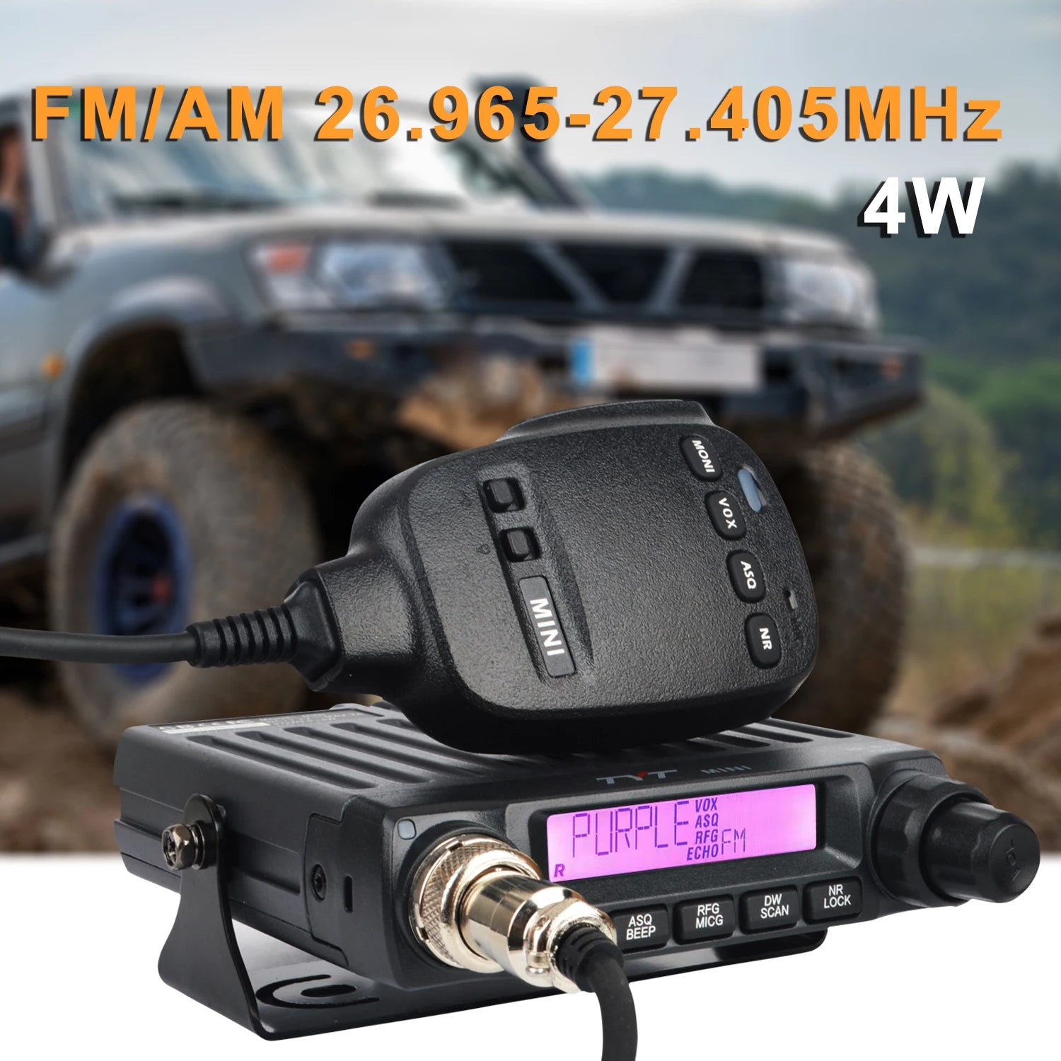 TYT CB Mini Walkie Talkie 11 Meters 27MHz Radio European Citizen Band 4W 40Channels AM/FM Vox Mobile Tranceiver