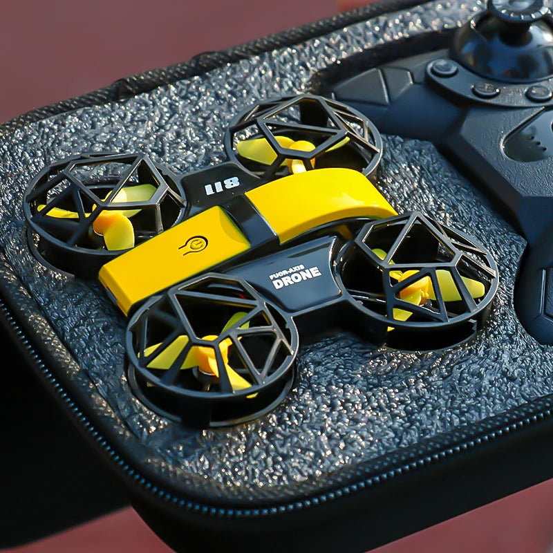 Dowellin D12 Drone Mini Remote Control Aircraft New Children's Toy HD Dual Camera Fixed Height RC Quadcopter Starter Gifts