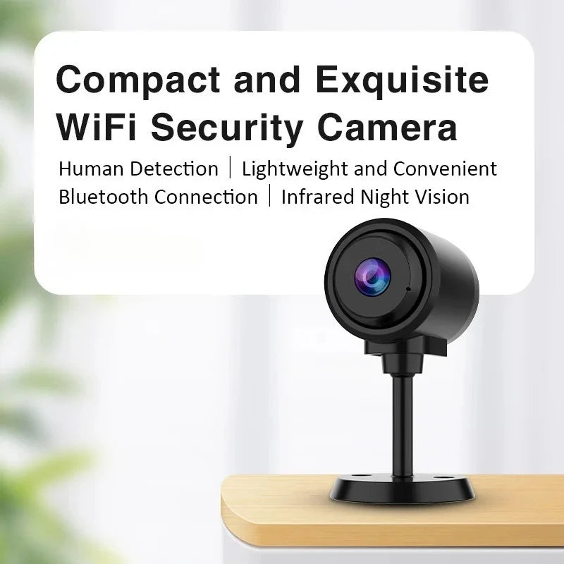 WiFi Security Camera  Mini Smart HD Night Vision IP Webcam Home Motion Detection Alerts Bluetooth Network Surveillance Cam