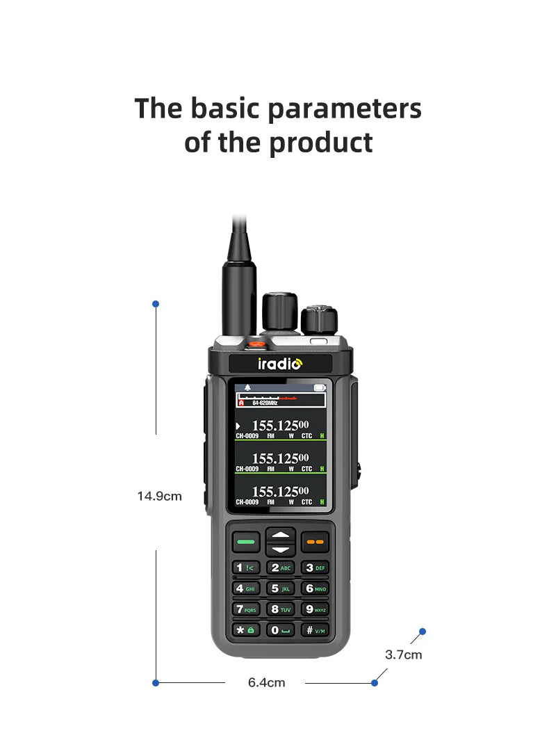 Iradio UV-98 PLUS talkie-walkie répéteur de bande transversale 2.4 "grand écran USB LSB CW CB SSB HF Radio amateur UV-88 RT-860
