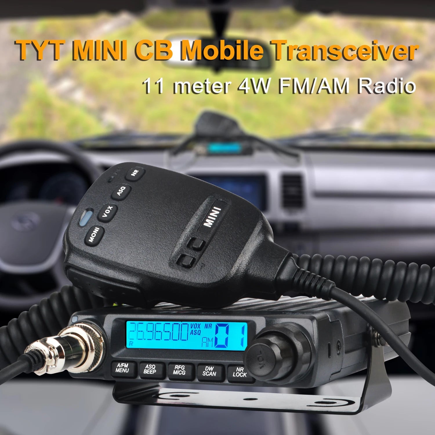 TYT CB Mini Walkie Talkie 11 Meters 27MHz Radio European Citizen Band 4W 40Channels AM/FM Vox Mobile Tranceiver