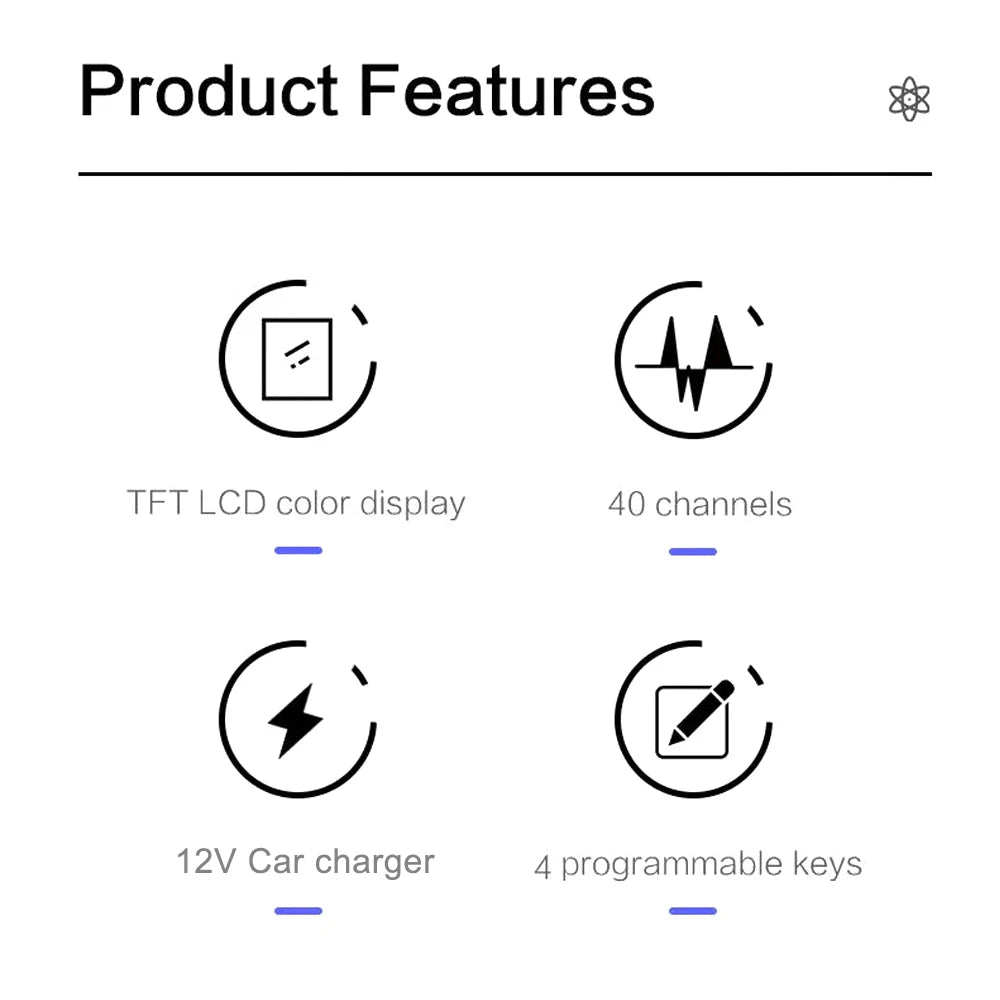 ANYSECU CB Radio CB-925 25.615-30.105MHz 8W 10 Meter Radio AM/FM Mini Citizen Band Transceiver