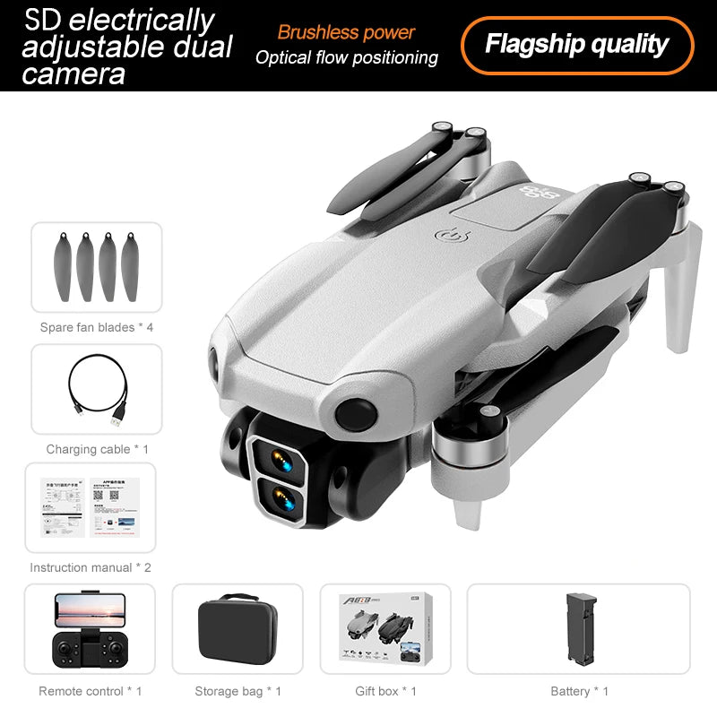 Long Endurance Drone, Brushless Motor, High-Definition Camera, 360 ° Rolling, Intelligent Obstacle Avoidance, Optical Flow Positioning, the Best Gift!