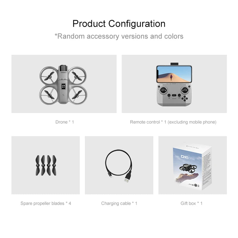 Xiaomi D16 Drone Mini Dual Camera 8K Aerial HD Profesional Helicopter GPS Positioning Avoidance Bushless Motor Drone UAV