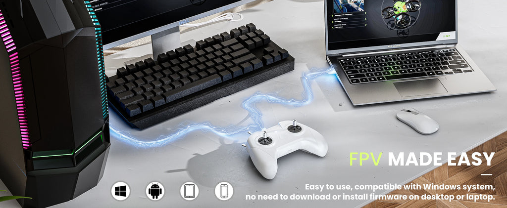 S8 Flight Simulator for DRL/DCL/LIFTOFF/UNCRASHED/ TryPFPV/Freerider Games Drone Training Simulator Remote Control Handheld