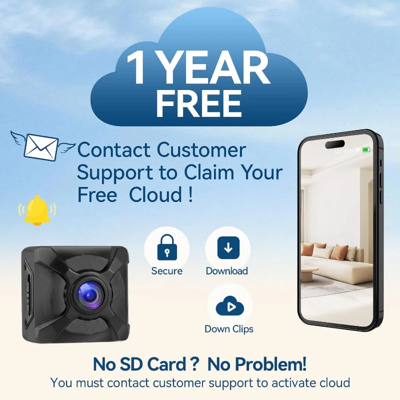  Wireless Mini WiFi Security HD Camera Monitoring Detection Security Protection  Night Vision Home Safety Long Battery Life