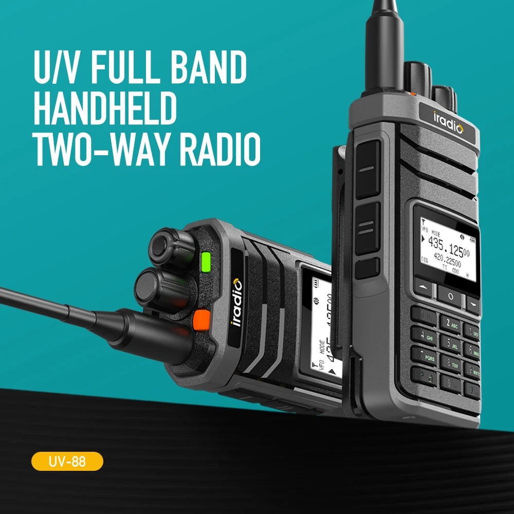 CB Radio 27Mhz Iradio UV-88 Walkie Talkie Shortwave 2.3-26.1Mhz UV88 FM SW MW LW Radio Multi Band Type-C Reharger 1024 Channel