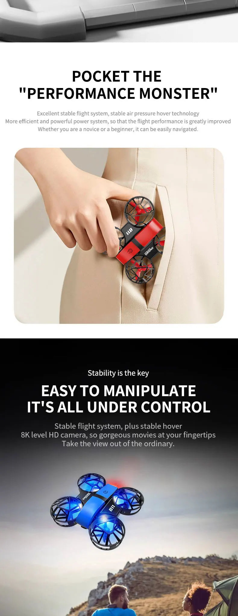 Dowellin D12 Drone Mini Remote Control Aircraft New Children's Toy HD Dual Camera Fixed Height RC Quadcopter Starter Gifts