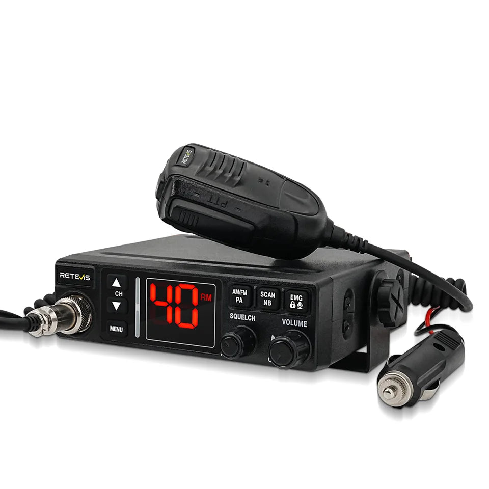 Retevis MB63A CB Car Radio 12/24V Power Long Range CB Mobile Radio Station Professional Communicator AMFM Ham Radio Channel 9/19