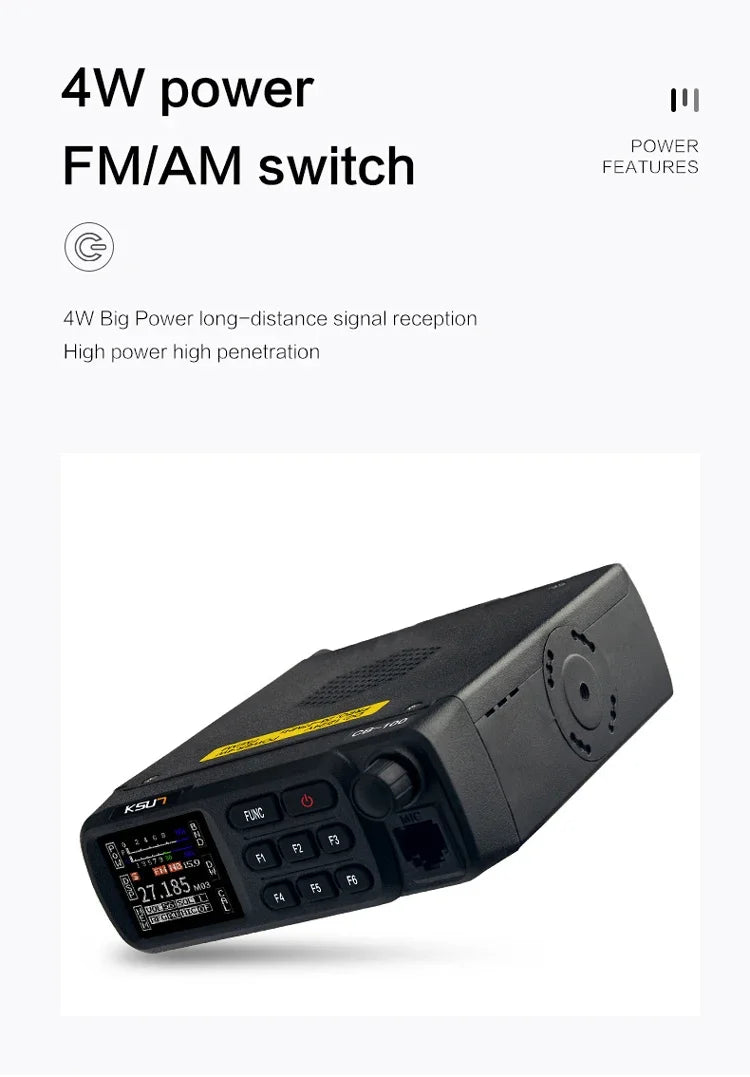 Mobile Walkie Talkie Radio Receiver Shortwave Transceiver AM FM SSB 27MHz Vehicle Mouted Base Station Car CB Radio for Truck Car