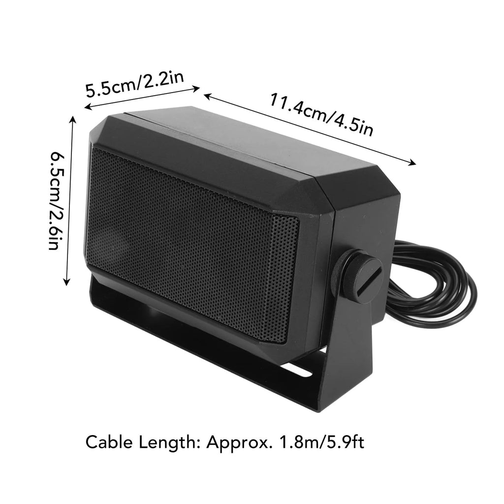 CB Radio Speaker Plug and Play 5W 3.5mm Plug Rectangular CB External Speaker Professional for Mobile Transceiver for CB Radio