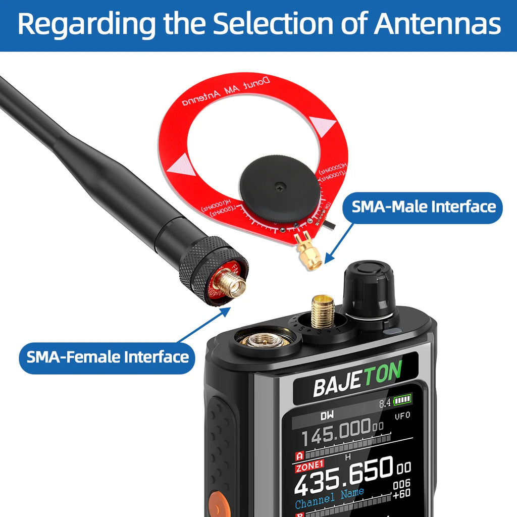 BAJETON BJ-8300 Ham Radio SW AM SSB CB Amateur Wireless Bluetooth Phone Programming Walkie Talkie NOAA Handheld Two Way Radio