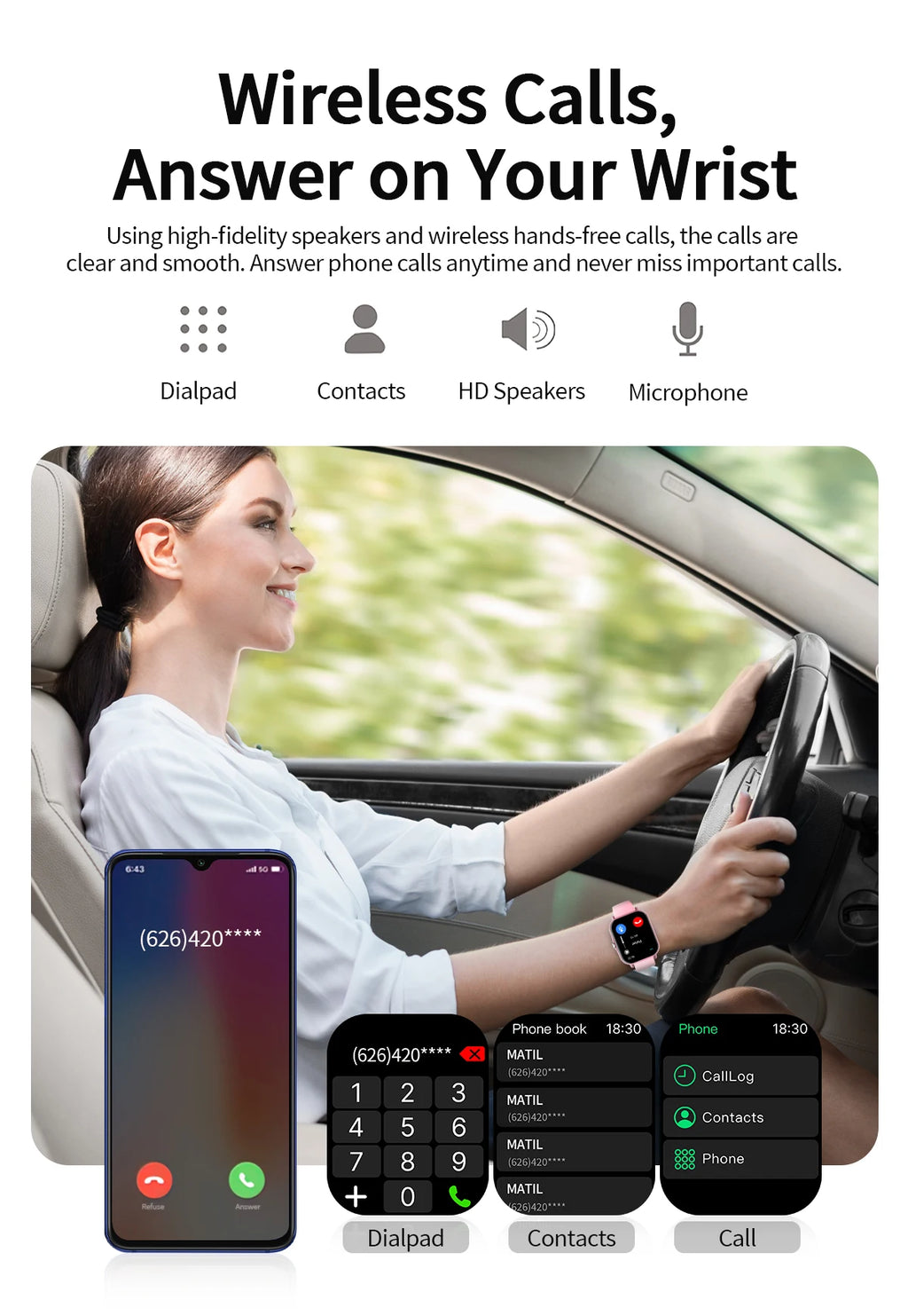 2025 New Smartwatch 1.83‘‘HD Screen with Wireless Call Sport Fitness Tracker Music Control Sedentary Reminder for Men Women Gift