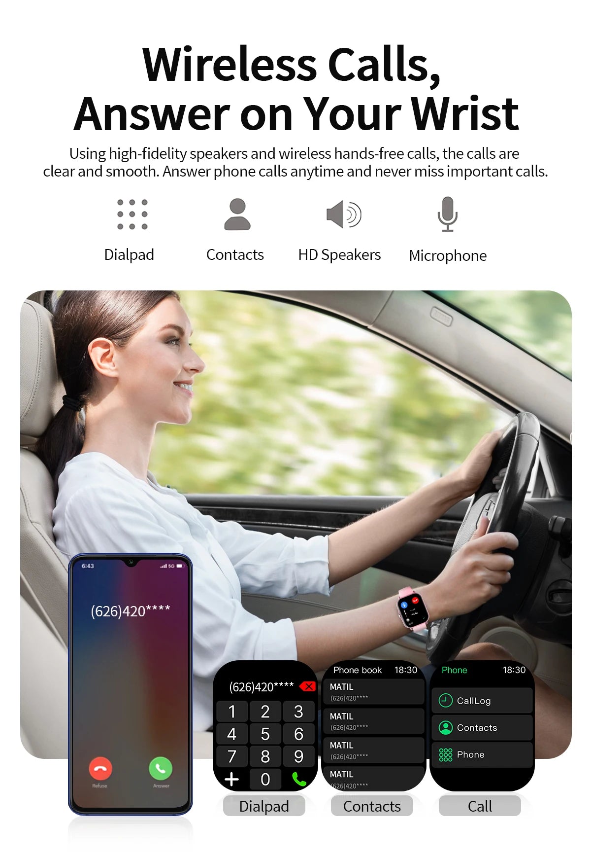 2025 New Smartwatch 1.83‘‘HD Screen with Wireless Call Sport Fitness Tracker Music Control Sedentary Reminder for Men Women Gift