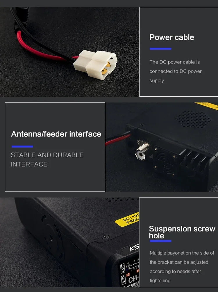 Mobile Walkie Talkie Radio Receiver Shortwave Transceiver AM FM SSB 27MHz Vehicle Mouted Base Station Car CB Radio for Truck Car